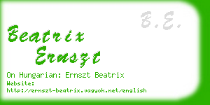 beatrix ernszt business card